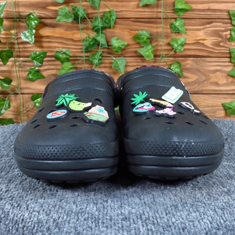 Crocs Classic Lined Camo Clogs Mens Shoe Size 13 Comfort Indoor Outdoor Black